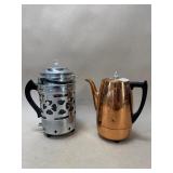 3 Vintage Chrome Coffee Urn Percolators