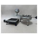Antique Chrome Alcohol Burner & Hot Stand