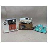 3 Vintage Colored Knife Sharpeners