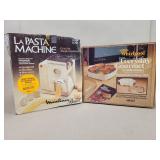 Vintage Pasta Machine & Whirlpool Browning Dish